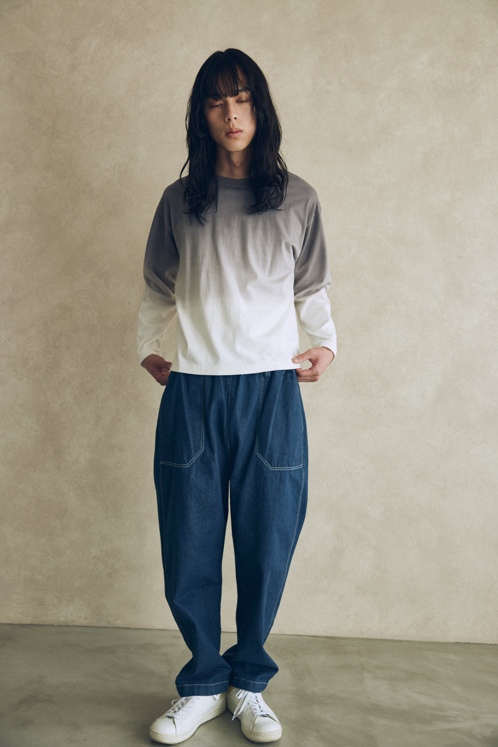 YARRA NEU　12OZムラ糸デニムイージーパンツ　NU-5545-412