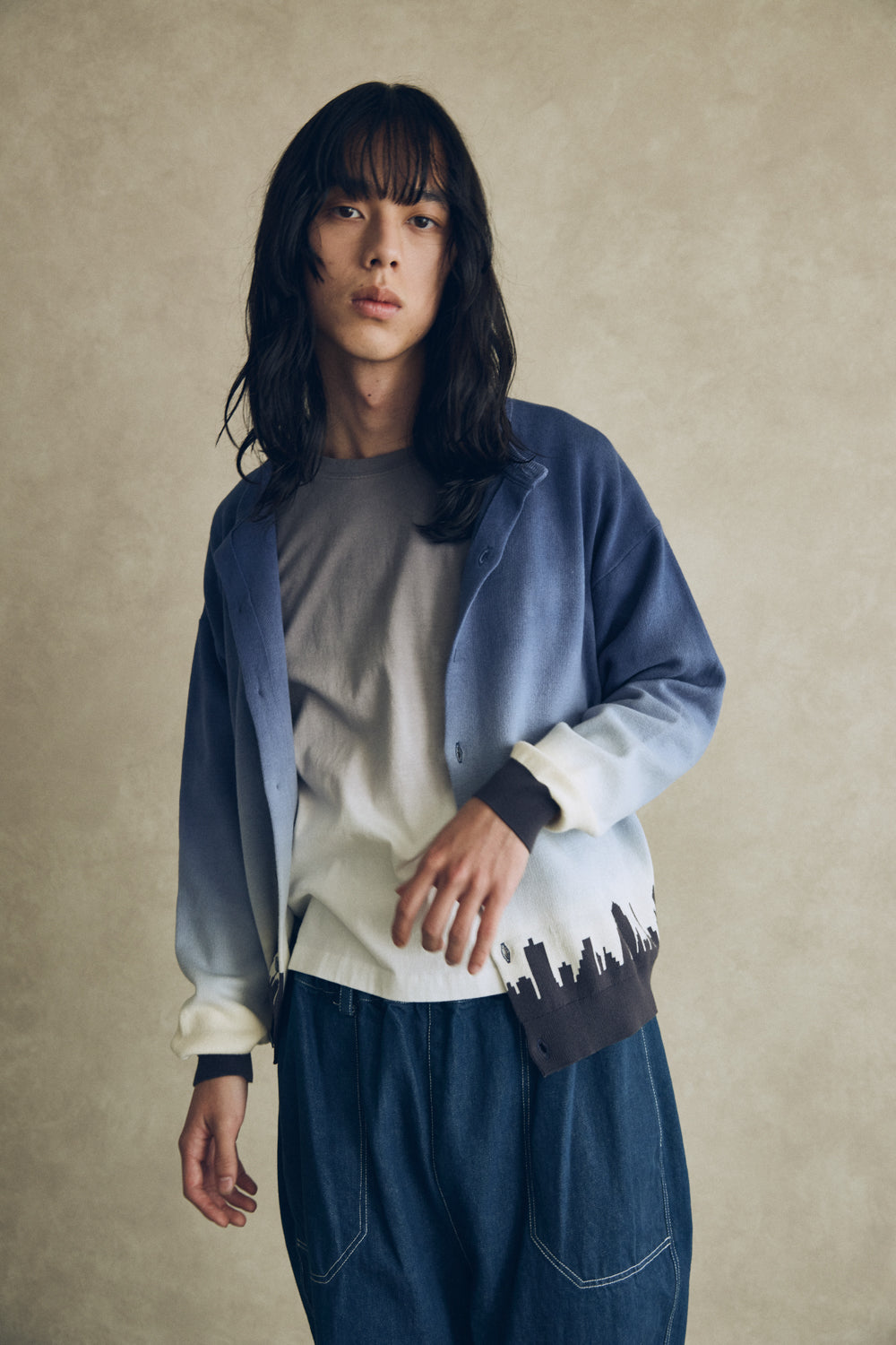 YARRA NEU YOIYAMIコットンニットカーディガン NU-5542-405