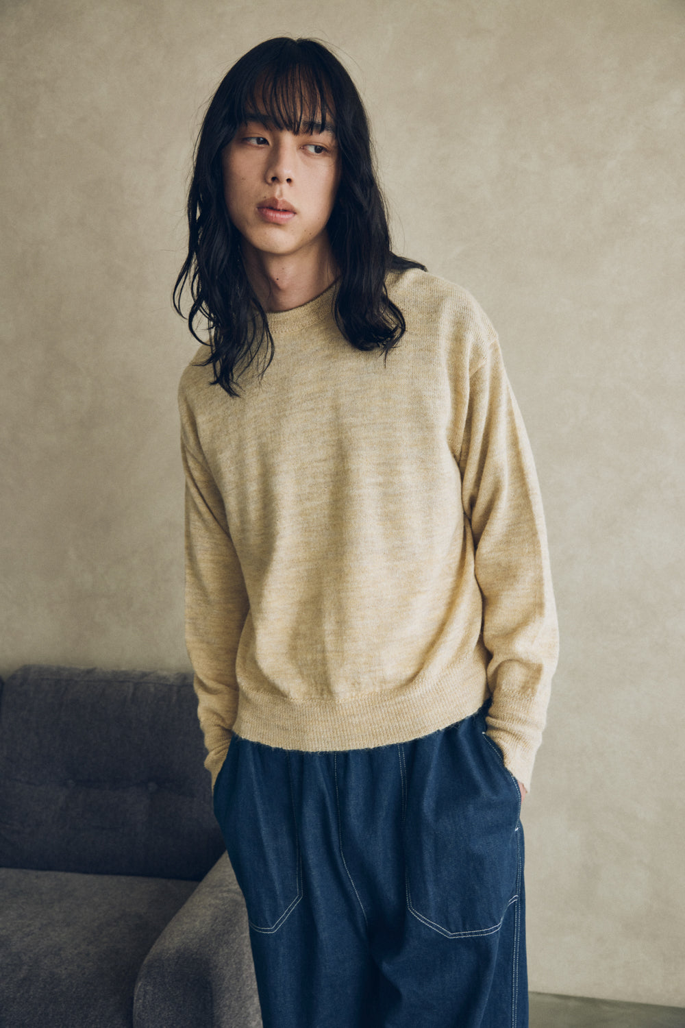 YARRA NEU　ペルーアルパカニットプルオーバー　NU-5542-406