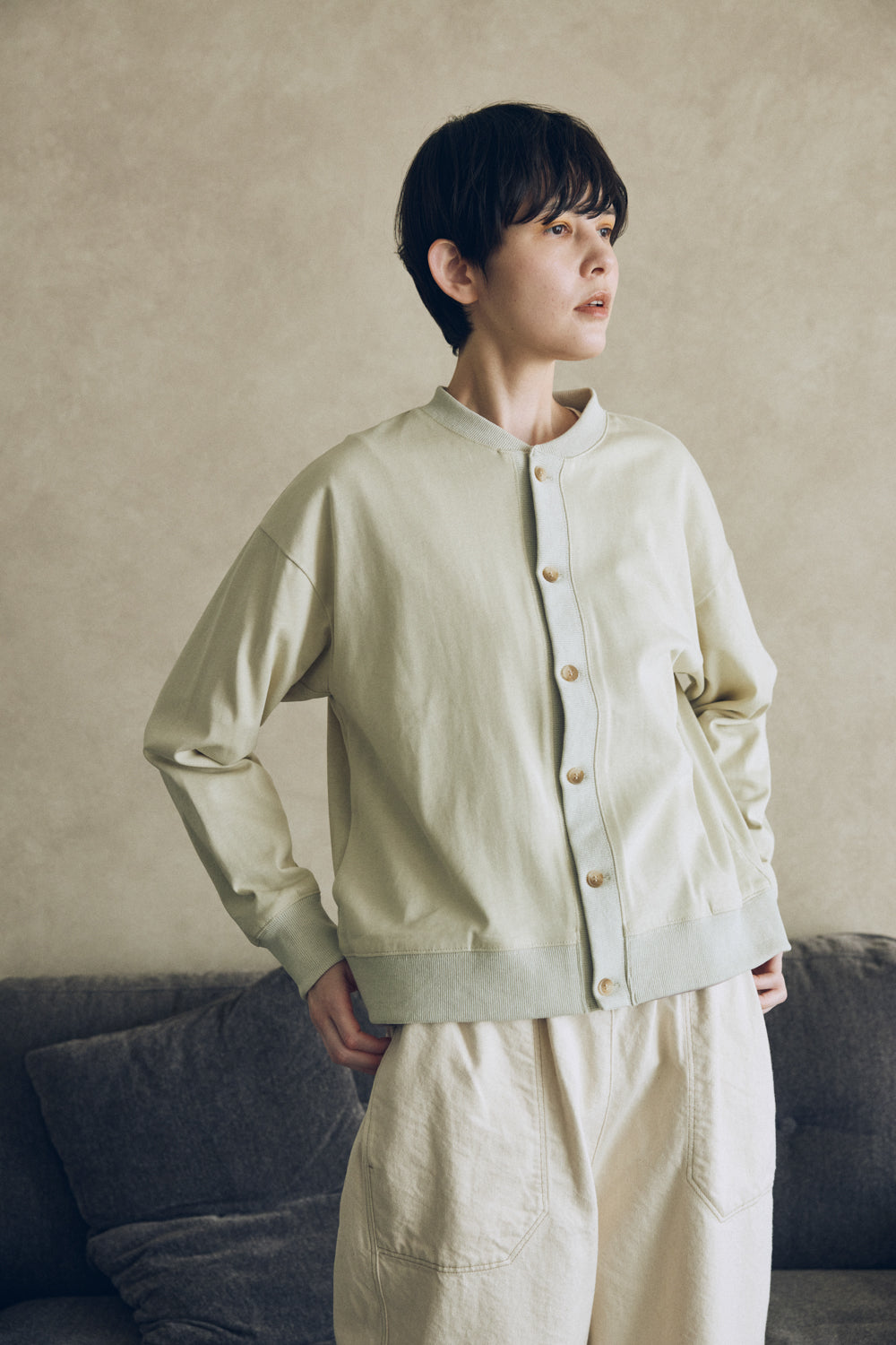 YARRA NEU　コットンカットジャケットカーディガン　NU-5541-404