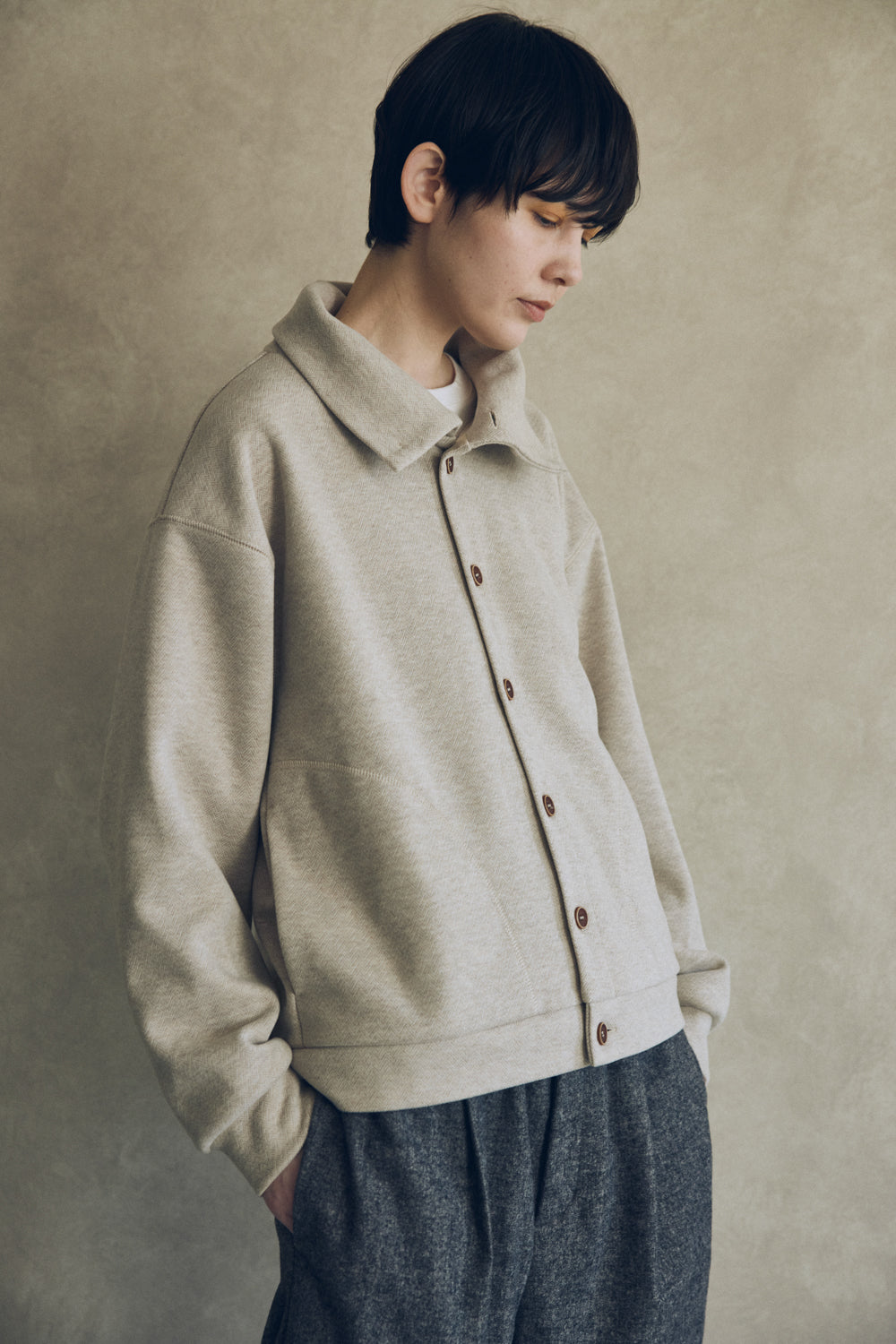 YARRA NEU　W混釦ダウンカットブルゾン　NU-5551-417