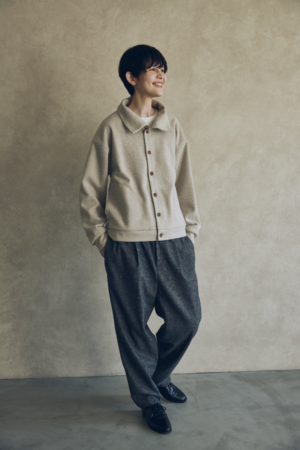 YARRA NEU　W混釦ダウンカットブルゾン　NU-5551-417