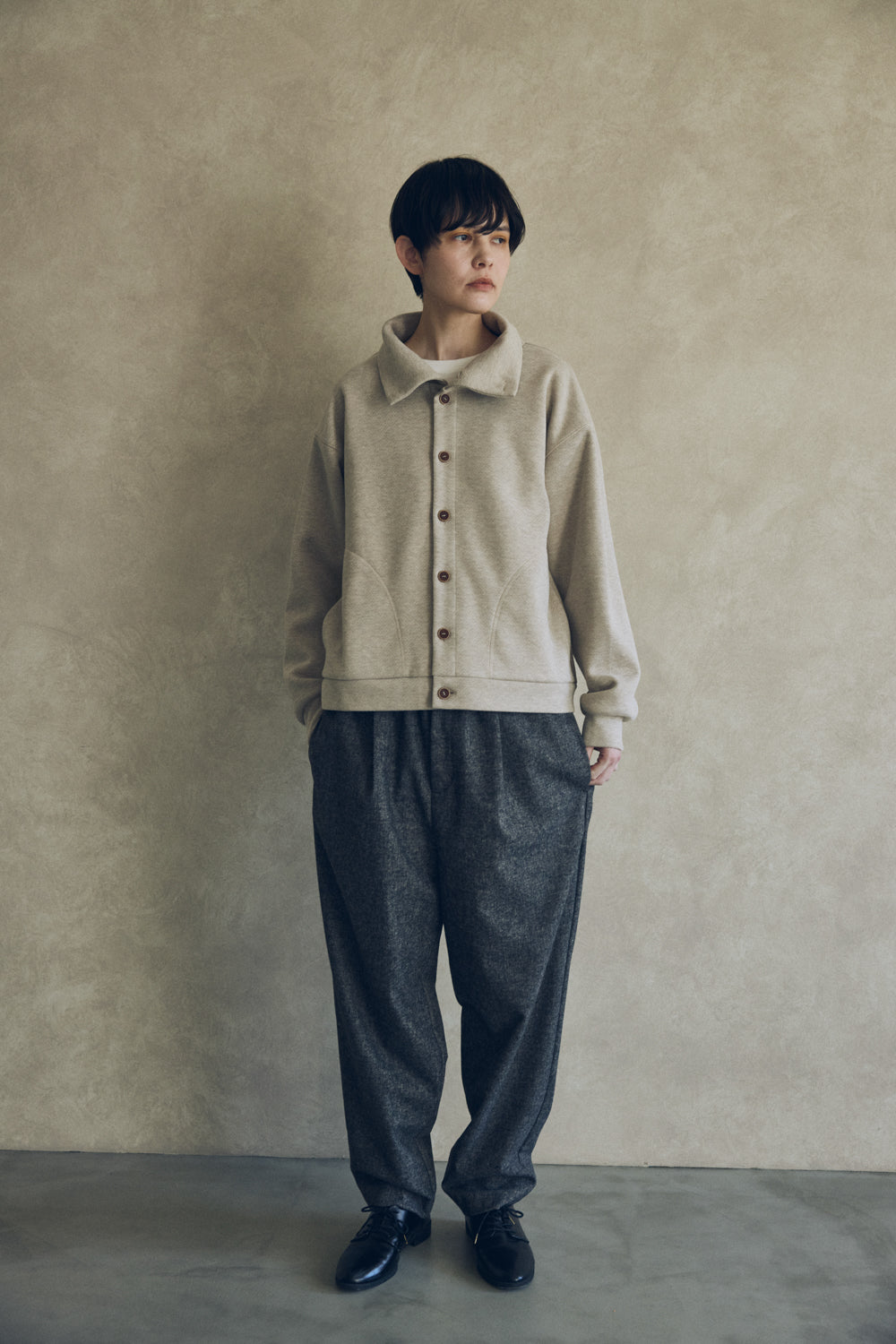 YARRA NEU　W混テーパードイージーパンツ　NU-5555-425