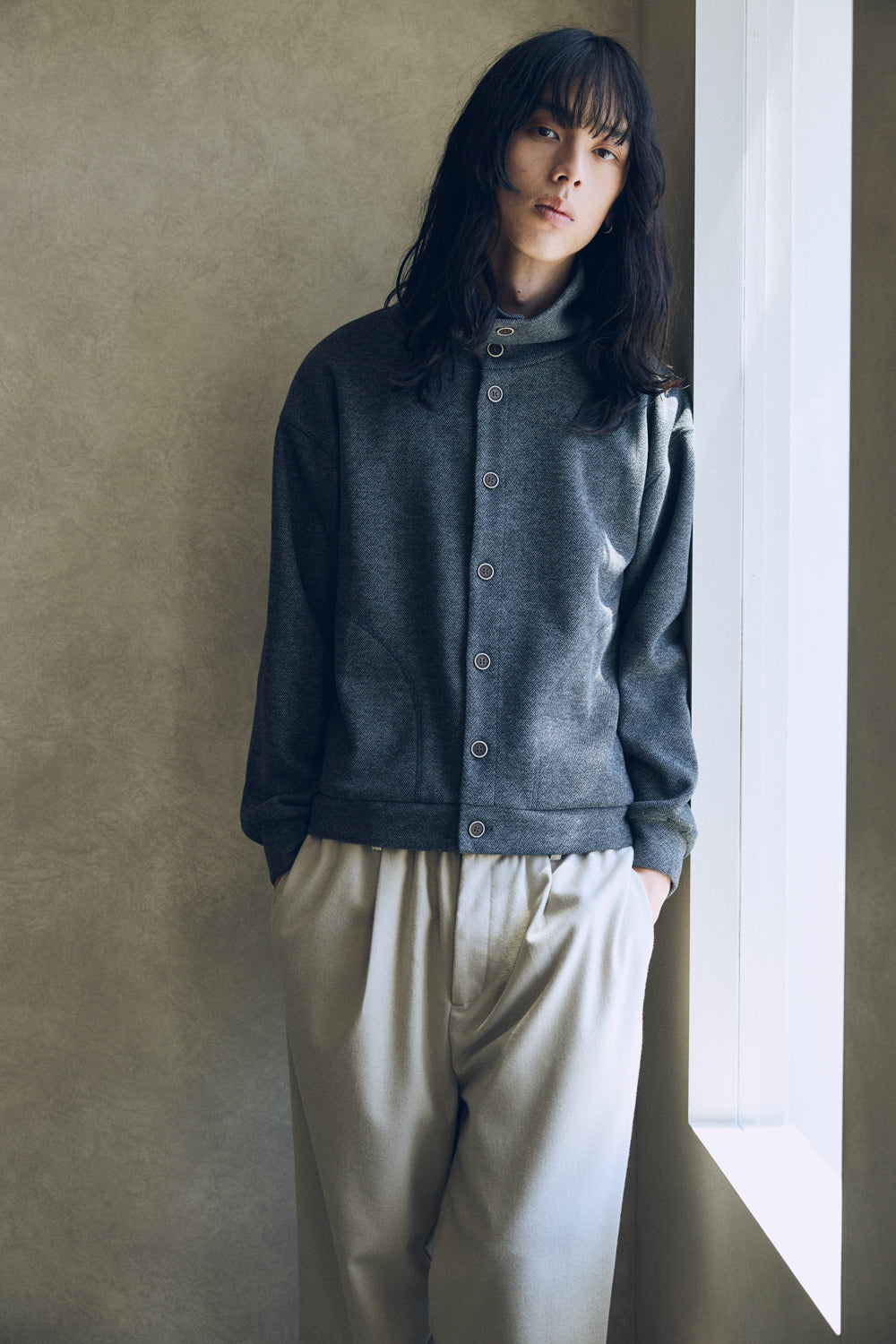 YARRA NEU　W混釦ダウンカットブルゾン　NU-5551-417