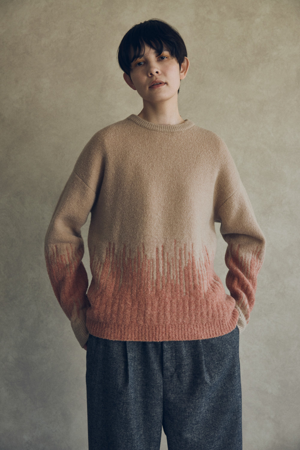 YARRA NEU　コンビJQDニットプルオーバー　NU-5552-421