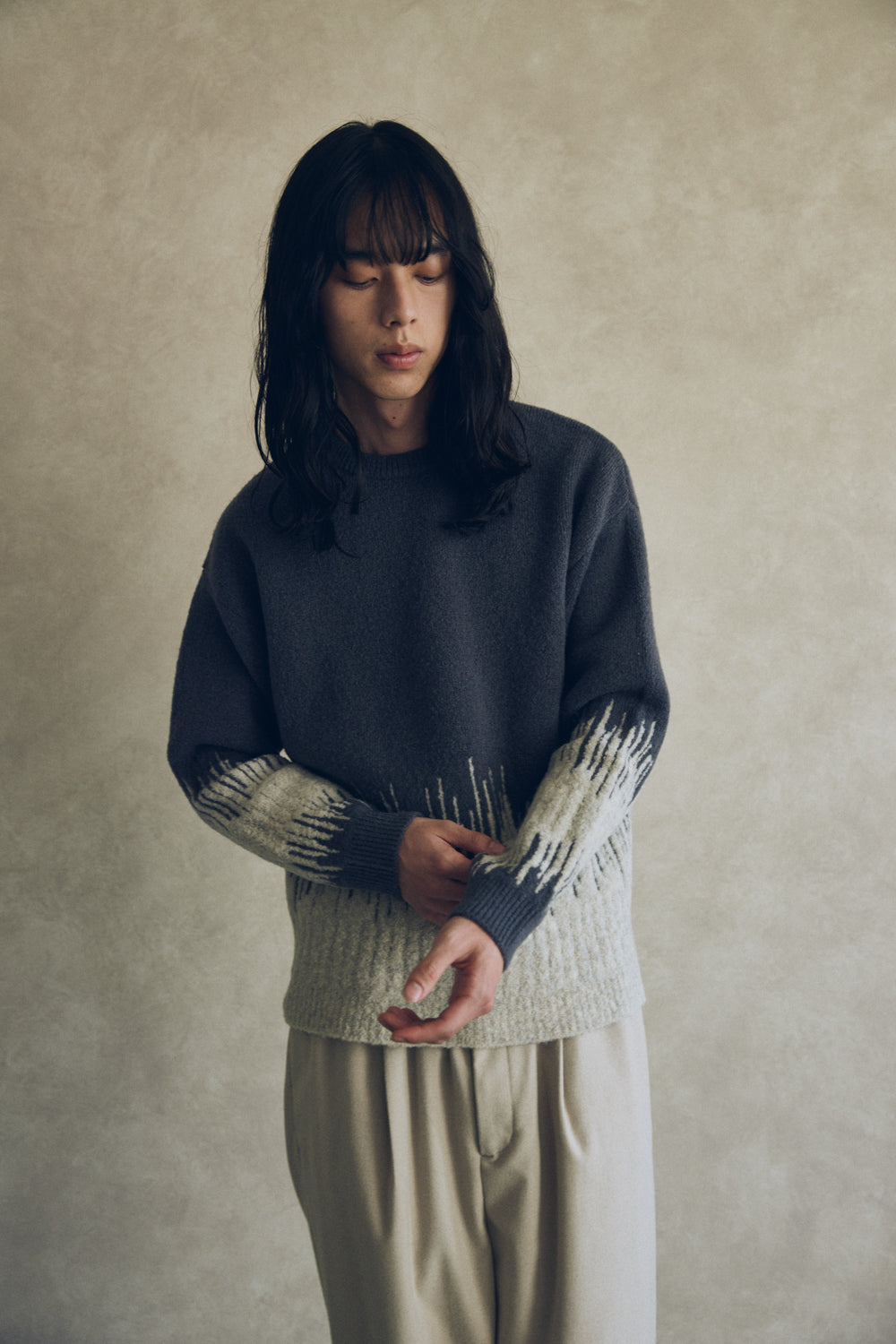 YARRA NEU　コンビJQDニットプルオーバー　NU-5552-421