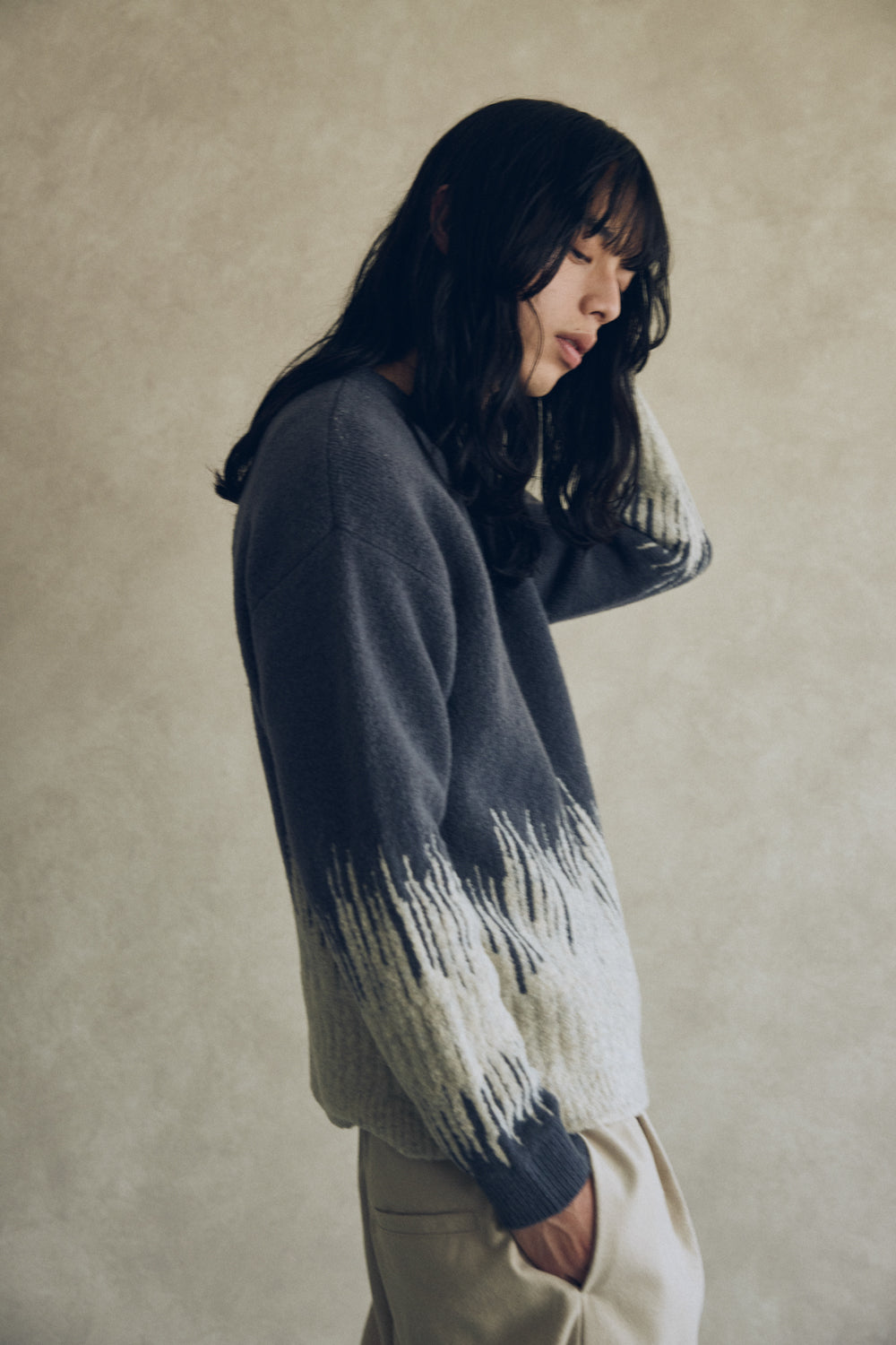 YARRA NEU　コンビJQDニットプルオーバー　NU-5552-421