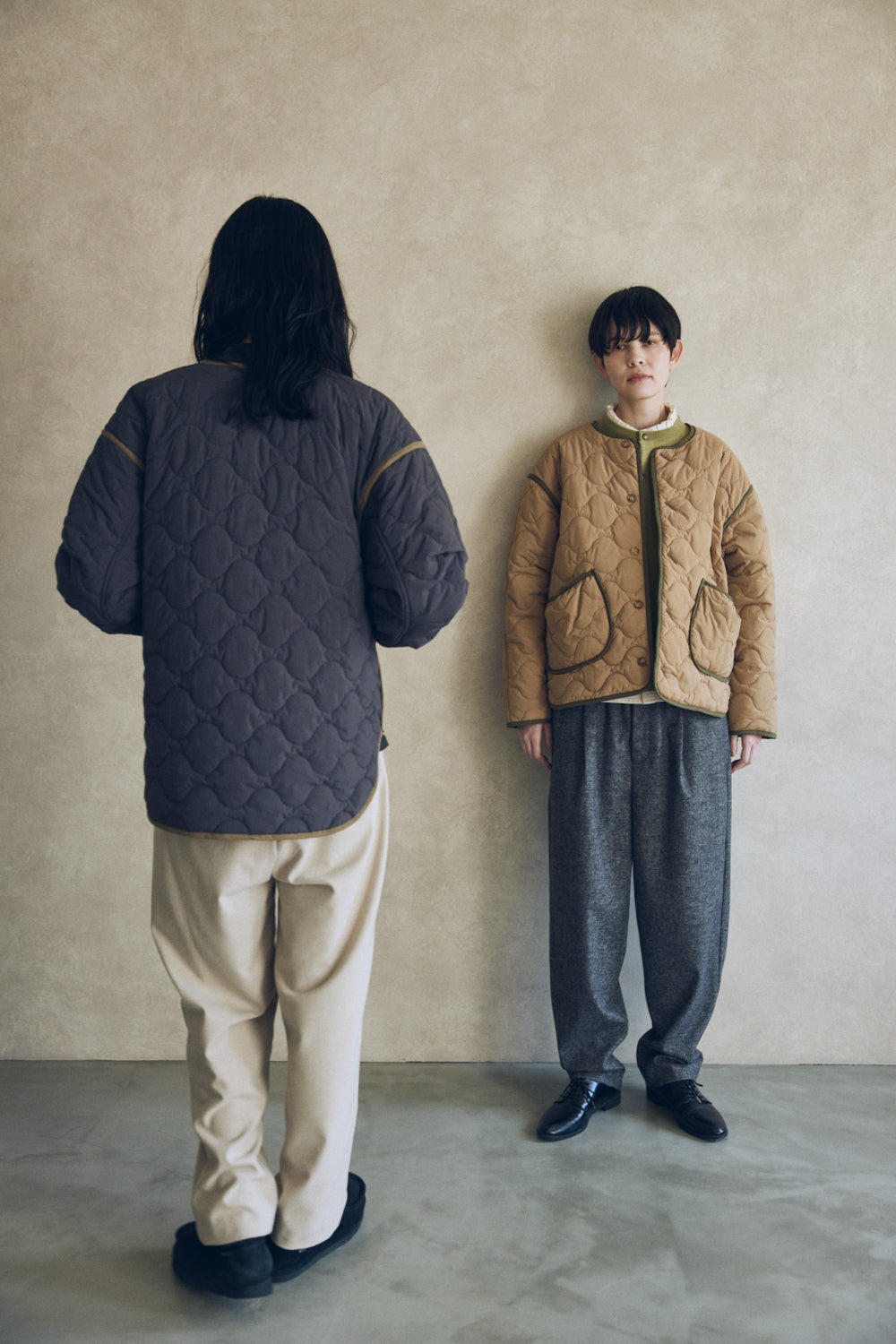 YARRA NEU　sorona中綿配色キルティングジャンパー　NU-5557-427