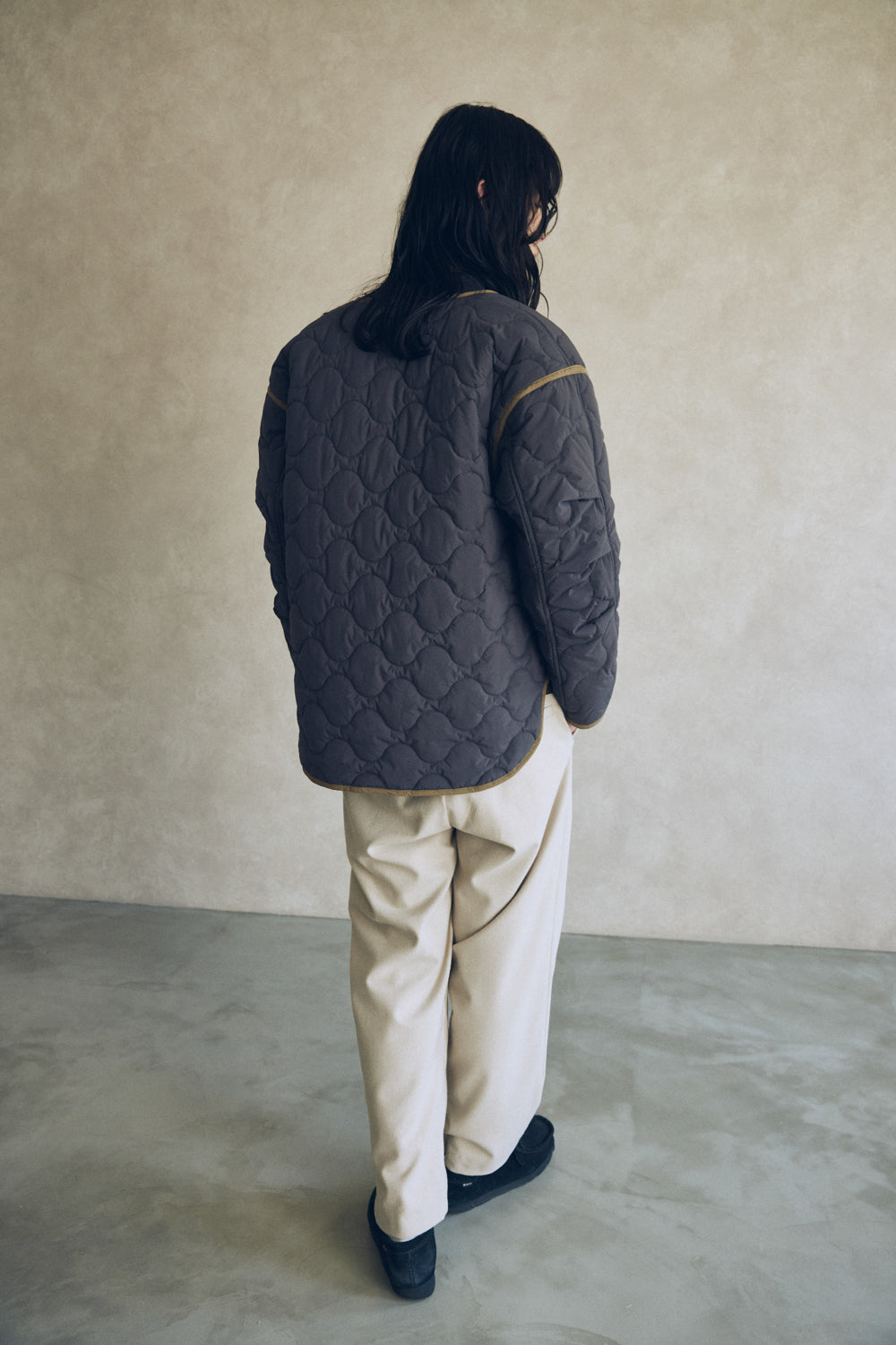 YARRA NEU　sorona中綿配色キルティングジャンパー　NU-5557-427