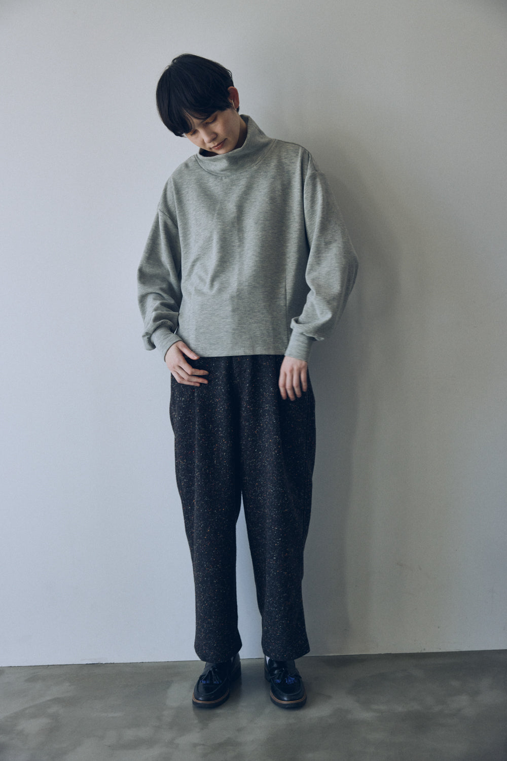 YARRA NEU　カラーネップ起毛パンツ　NU-5555-424