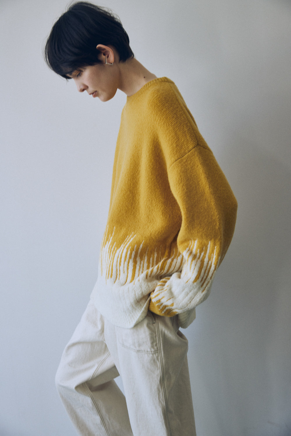 YARRA NEU　コンビJQDニットプルオーバー　NU-5552-421